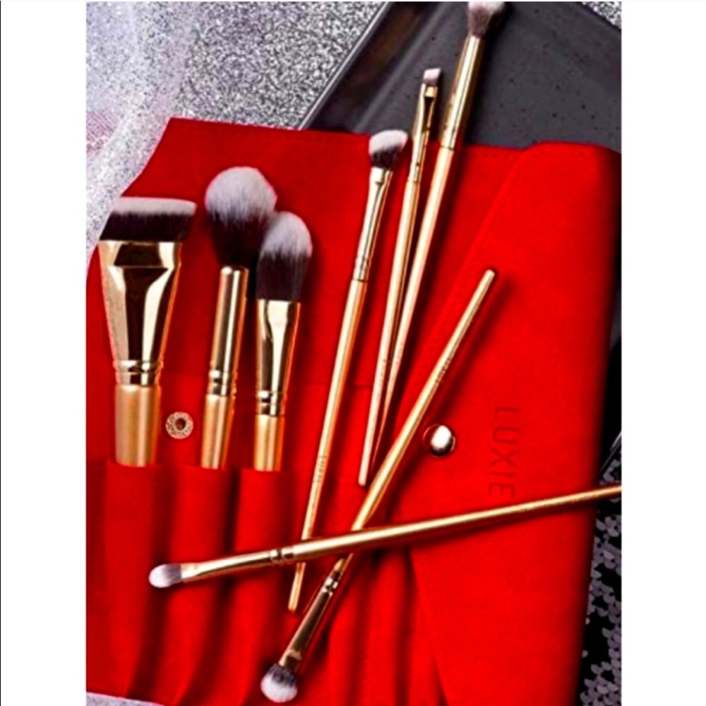 Luxie Glitter & Gold Brush Set